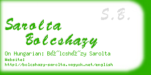 sarolta bolcshazy business card